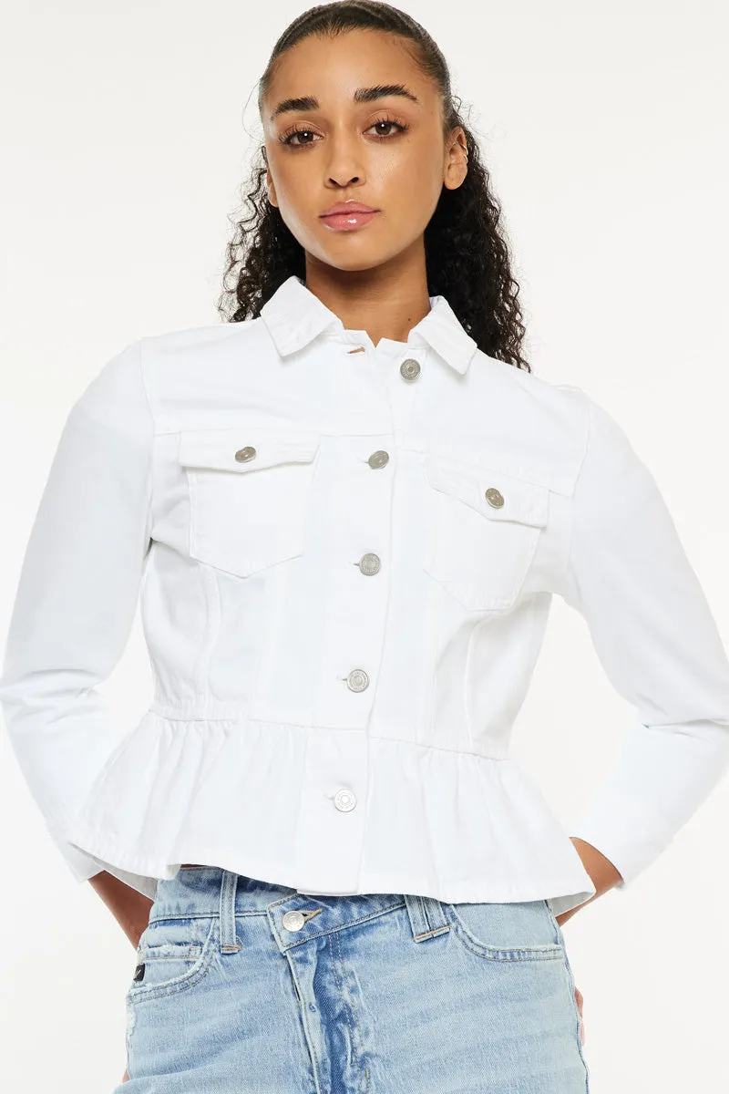 Marilou Peplum Denim Jacket