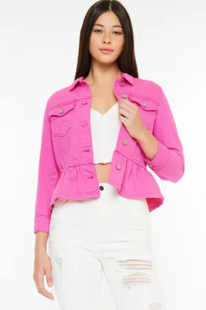 Marilou Peplum Denim Jacket