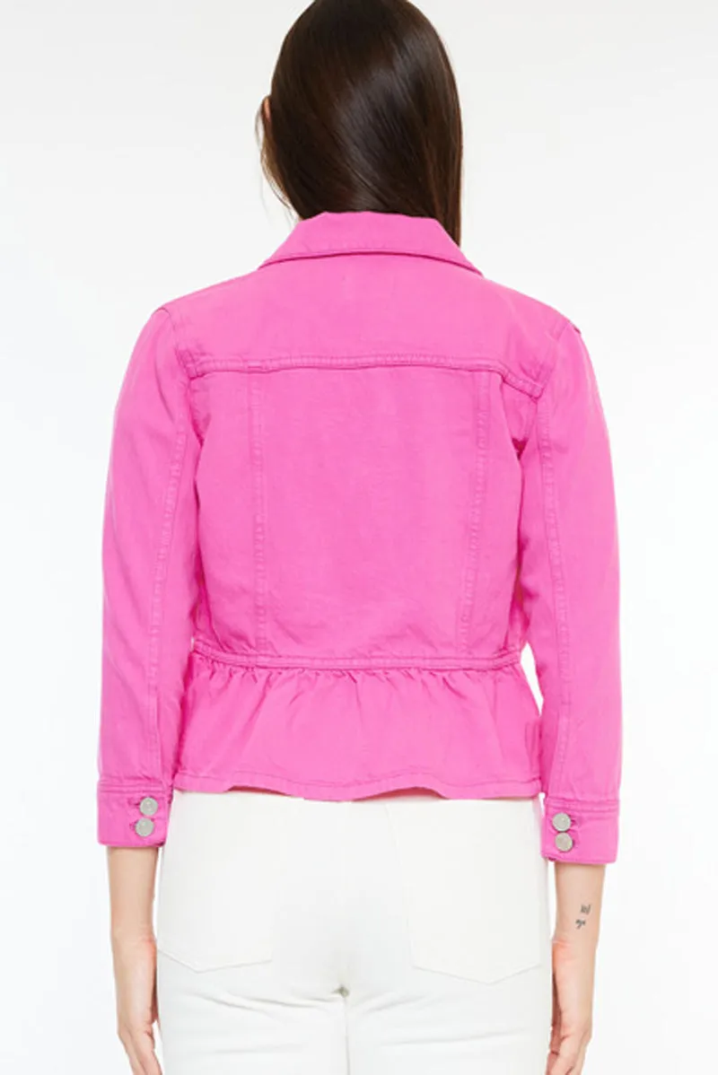 Marilou Peplum Denim Jacket