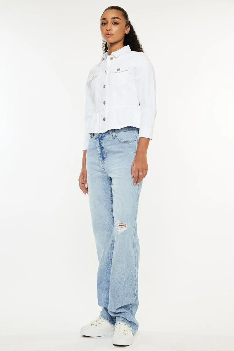 Marilou Peplum Denim Jacket