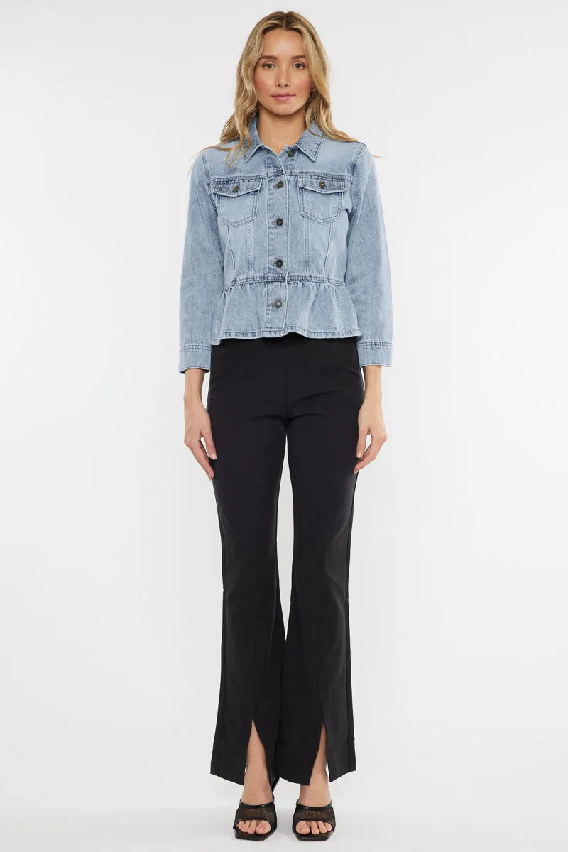 Marilou Peplum Denim Jacket