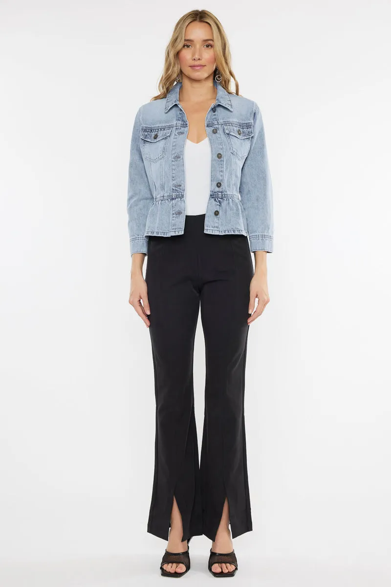 Marilou Peplum Denim Jacket