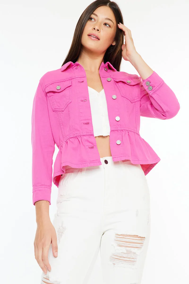 Marilou Peplum Denim Jacket
