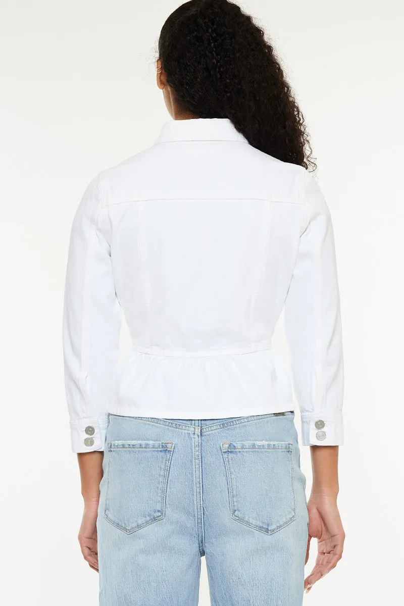 Marilou Peplum Denim Jacket