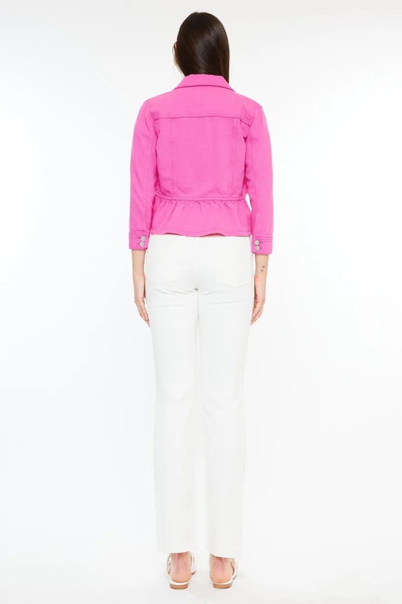 Marilou Peplum Denim Jacket