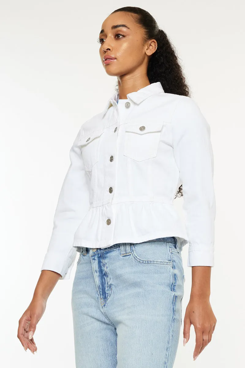 Marilou Peplum Denim Jacket