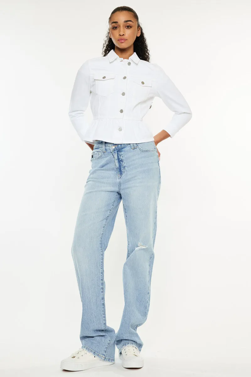 Marilou Peplum Denim Jacket
