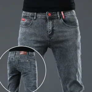Men's Jeans Skinny Stretch Washed Basic Denim Pencil Pants