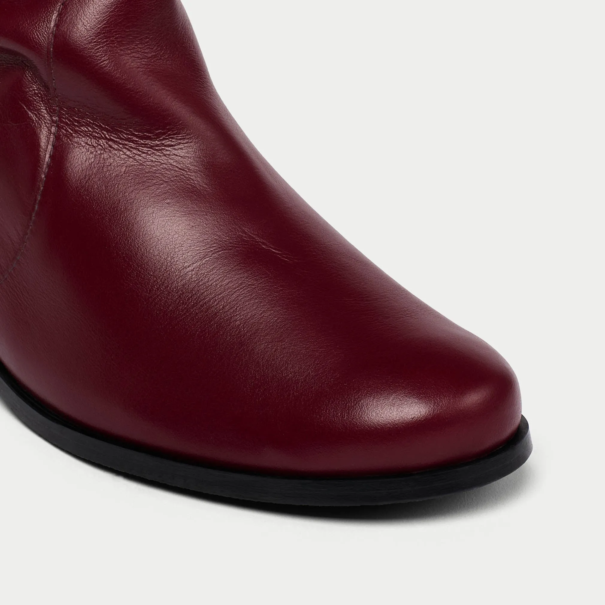 Natalie - Burgundy Leather