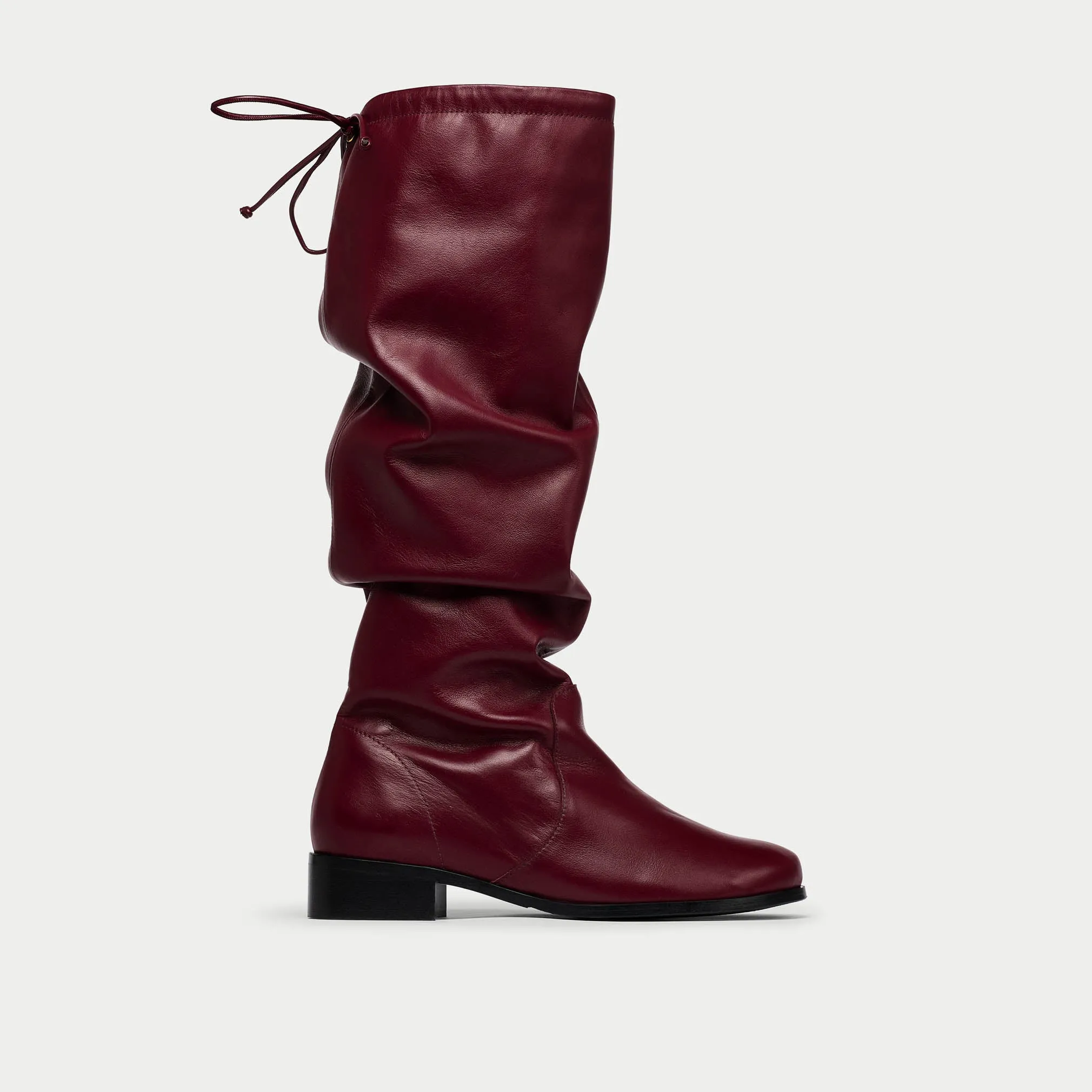 Natalie - Burgundy Leather
