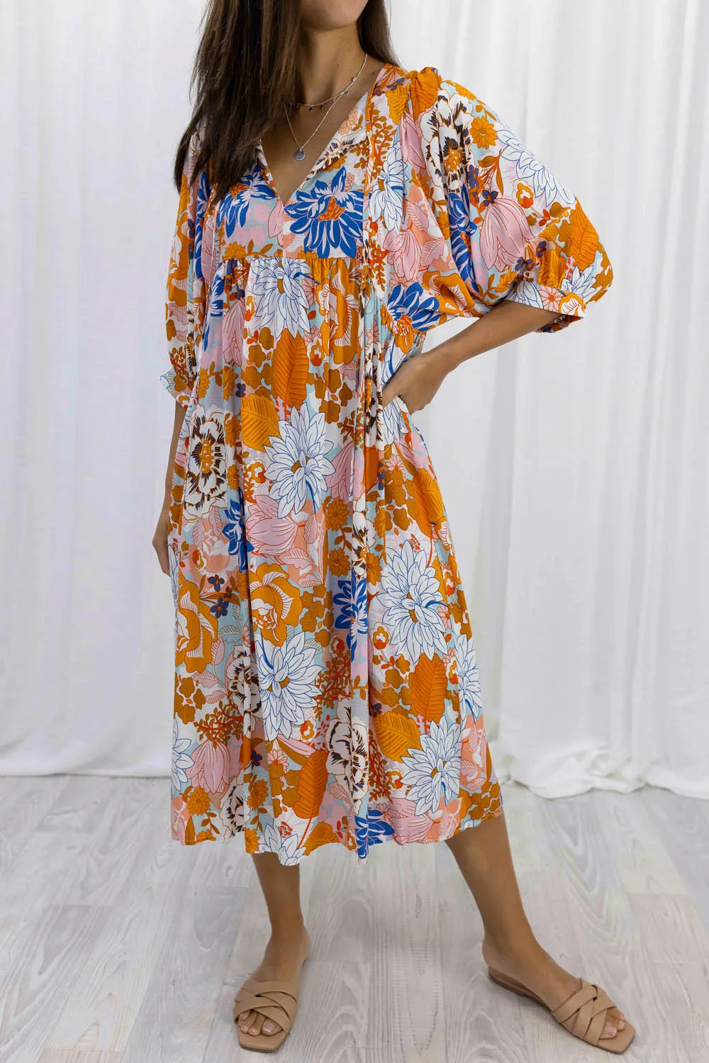 Ollie Midi Print Dress