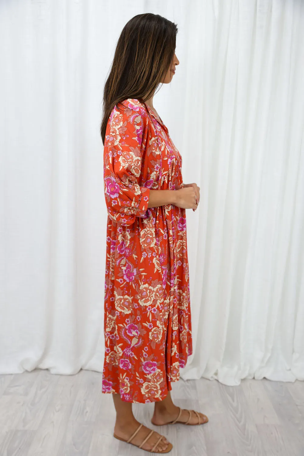Ollie Midi Print Dress