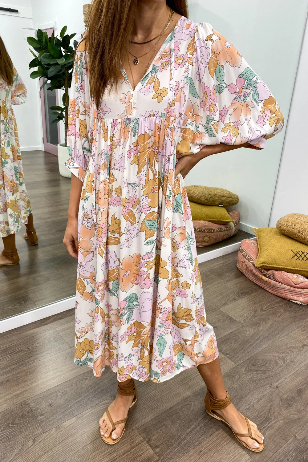 Ollie Midi Print Dress