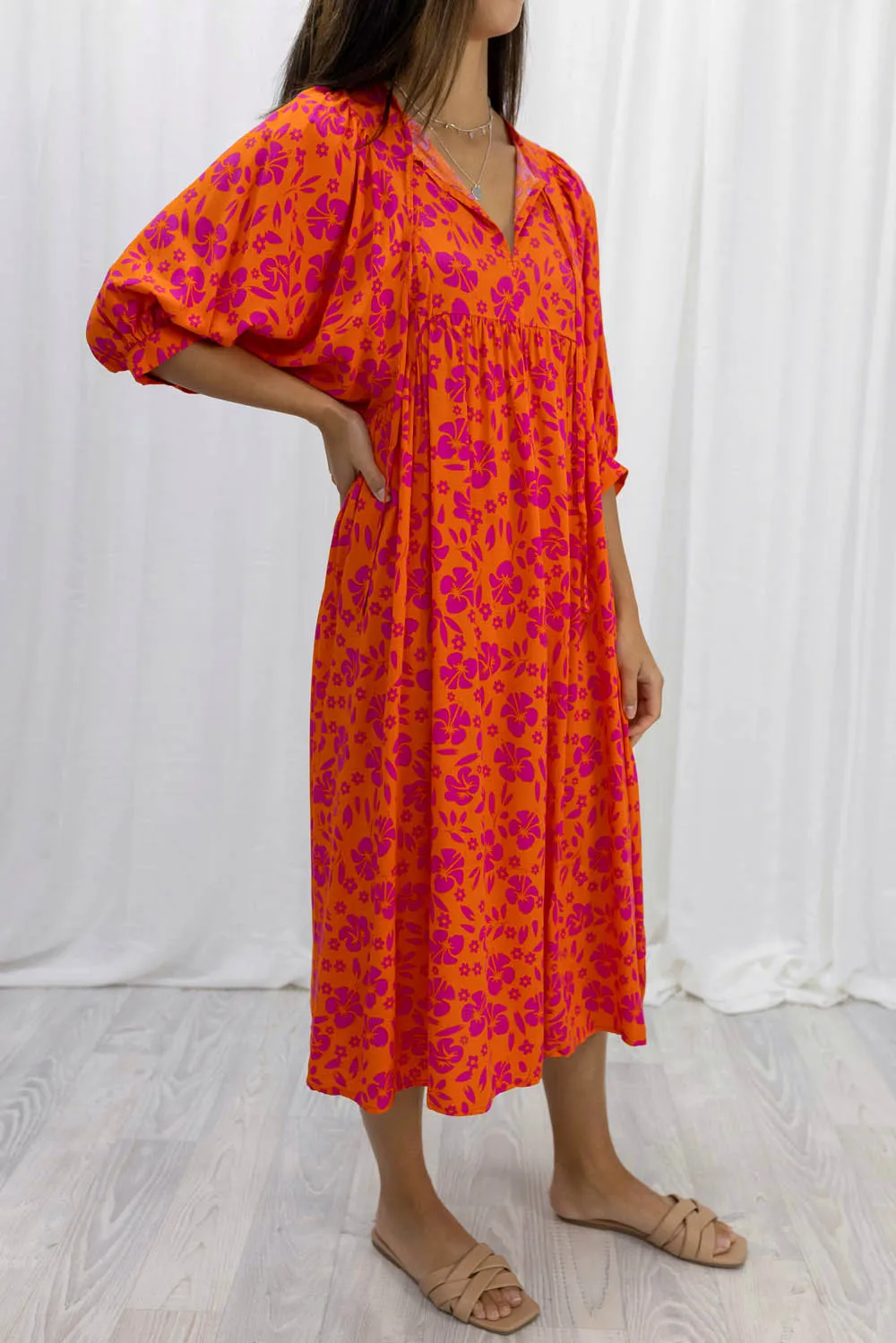 Ollie Midi Print Dress