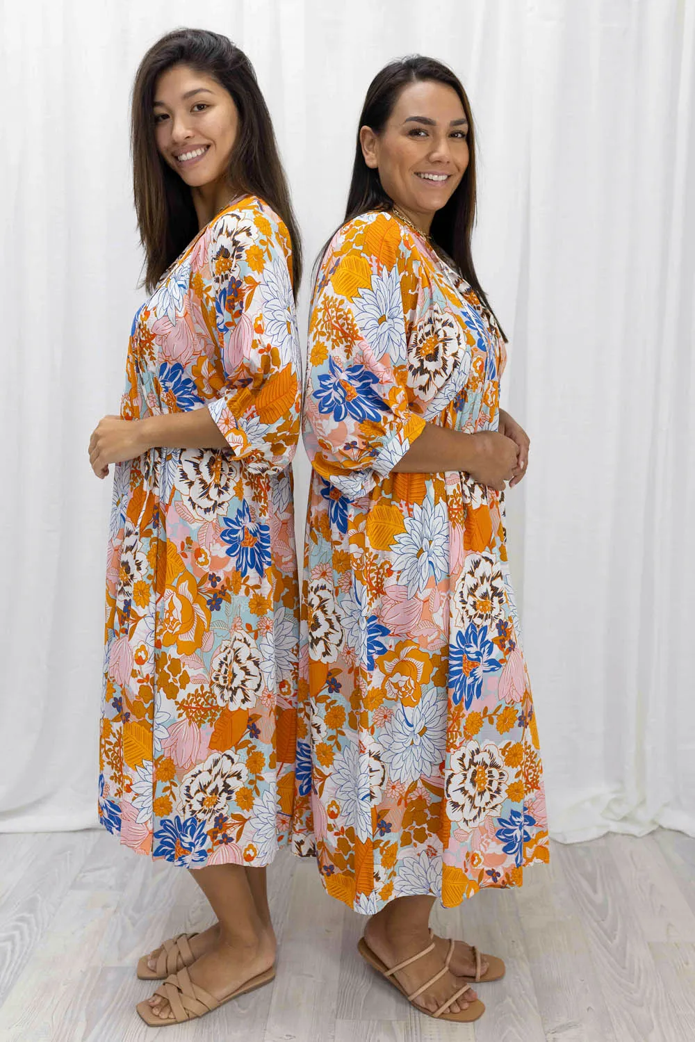 Ollie Midi Print Dress