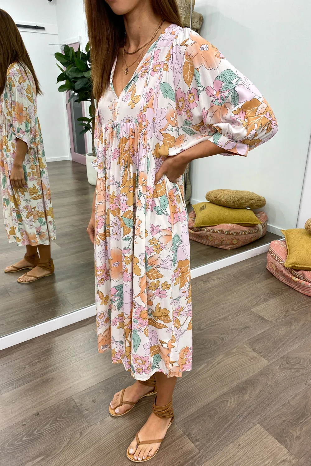 Ollie Midi Print Dress