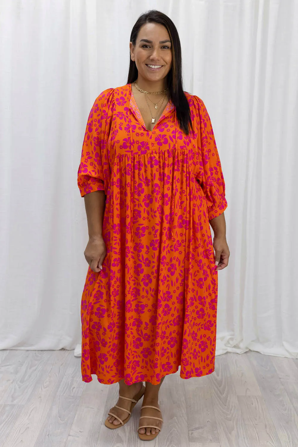 Ollie Midi Print Dress