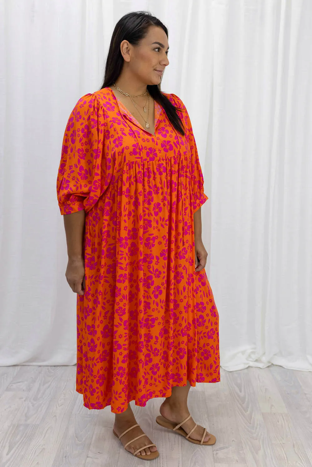 Ollie Midi Print Dress