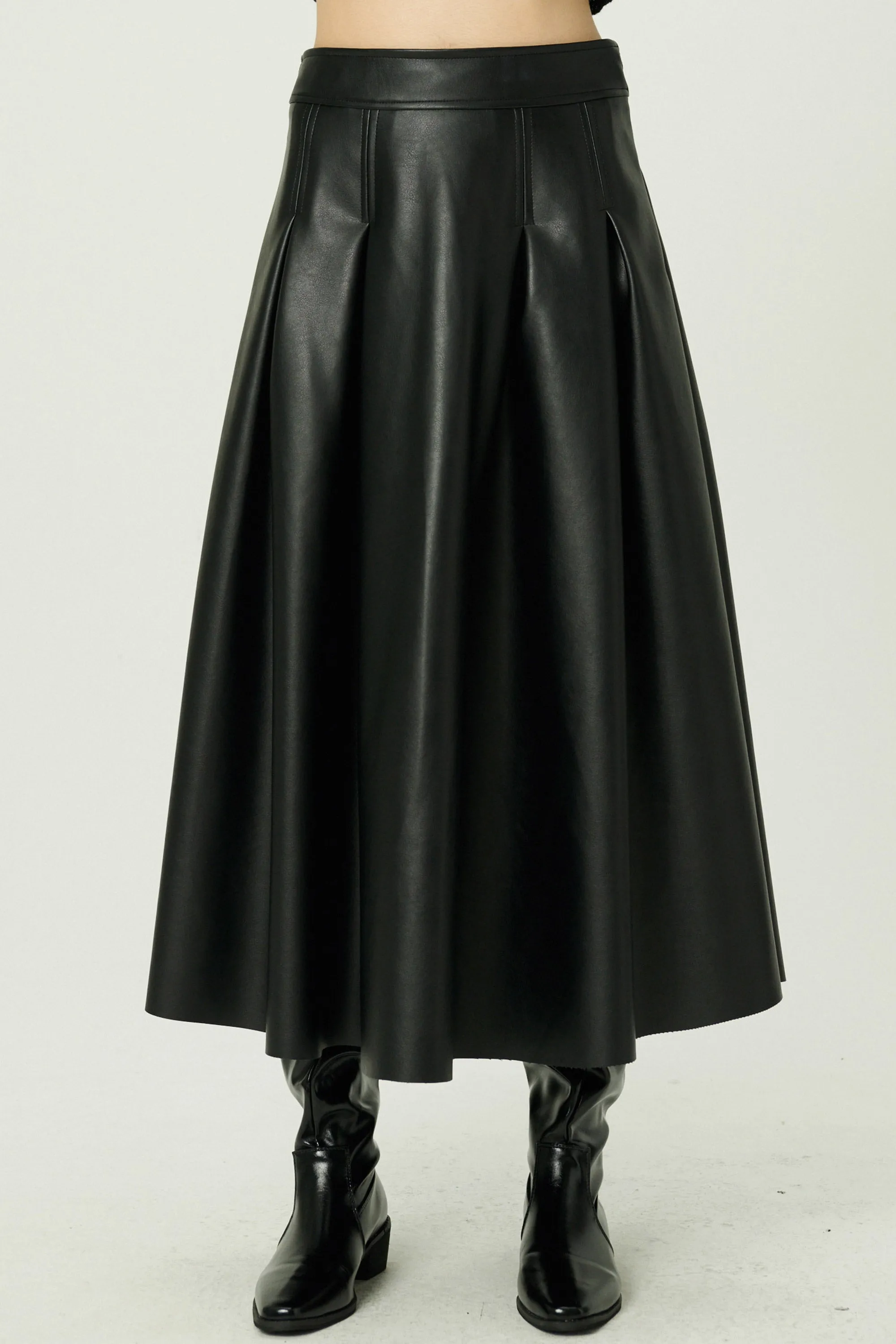 Patricia Pleather Full Skirt