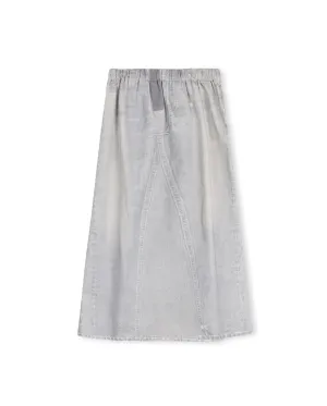Printed Denim Skirt