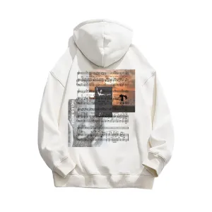 Pure Color Music Chess Score Hoodie
