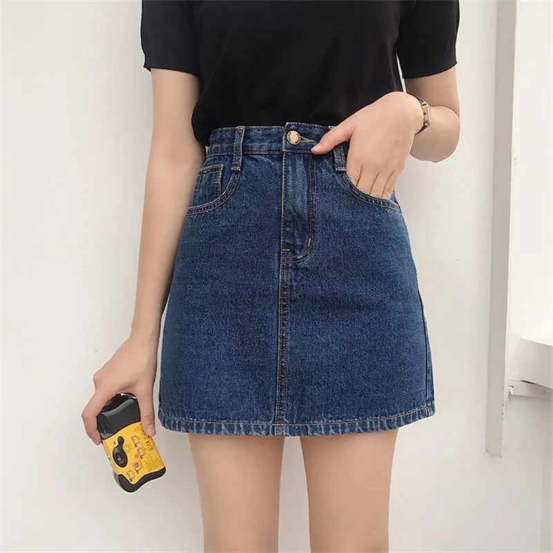 "THREE COLOR DENIM" SKIRT N072901