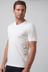 Raffi The Noah Must Have V Neck RW22201  |White| Aqua Collection