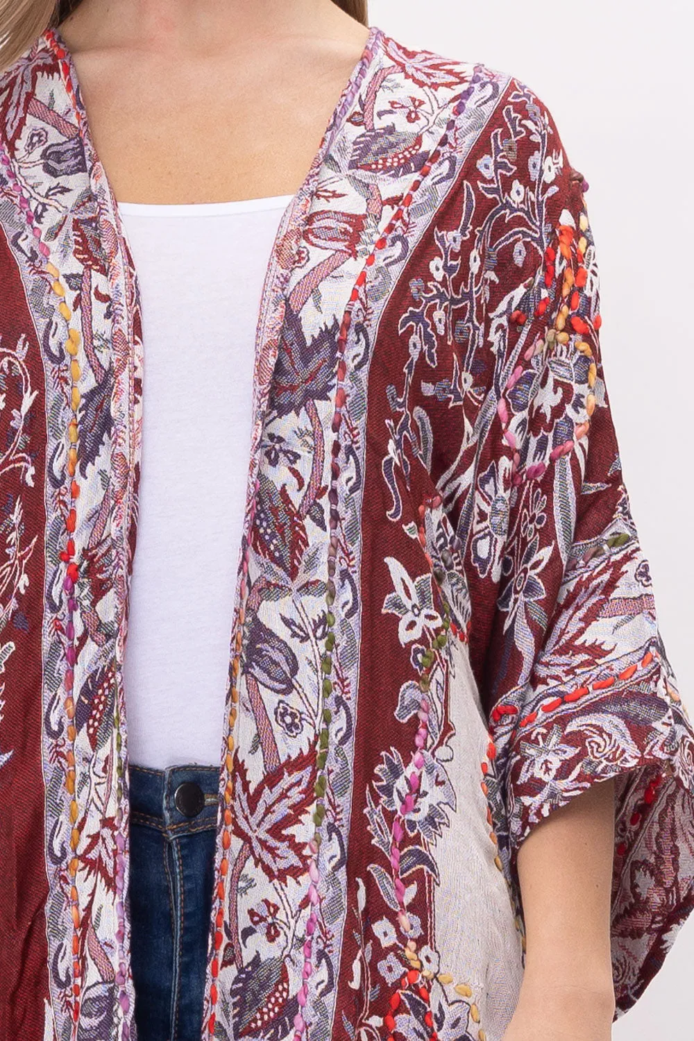 RAJ GIA THICK STITCH EMBROIDERED DUSTER