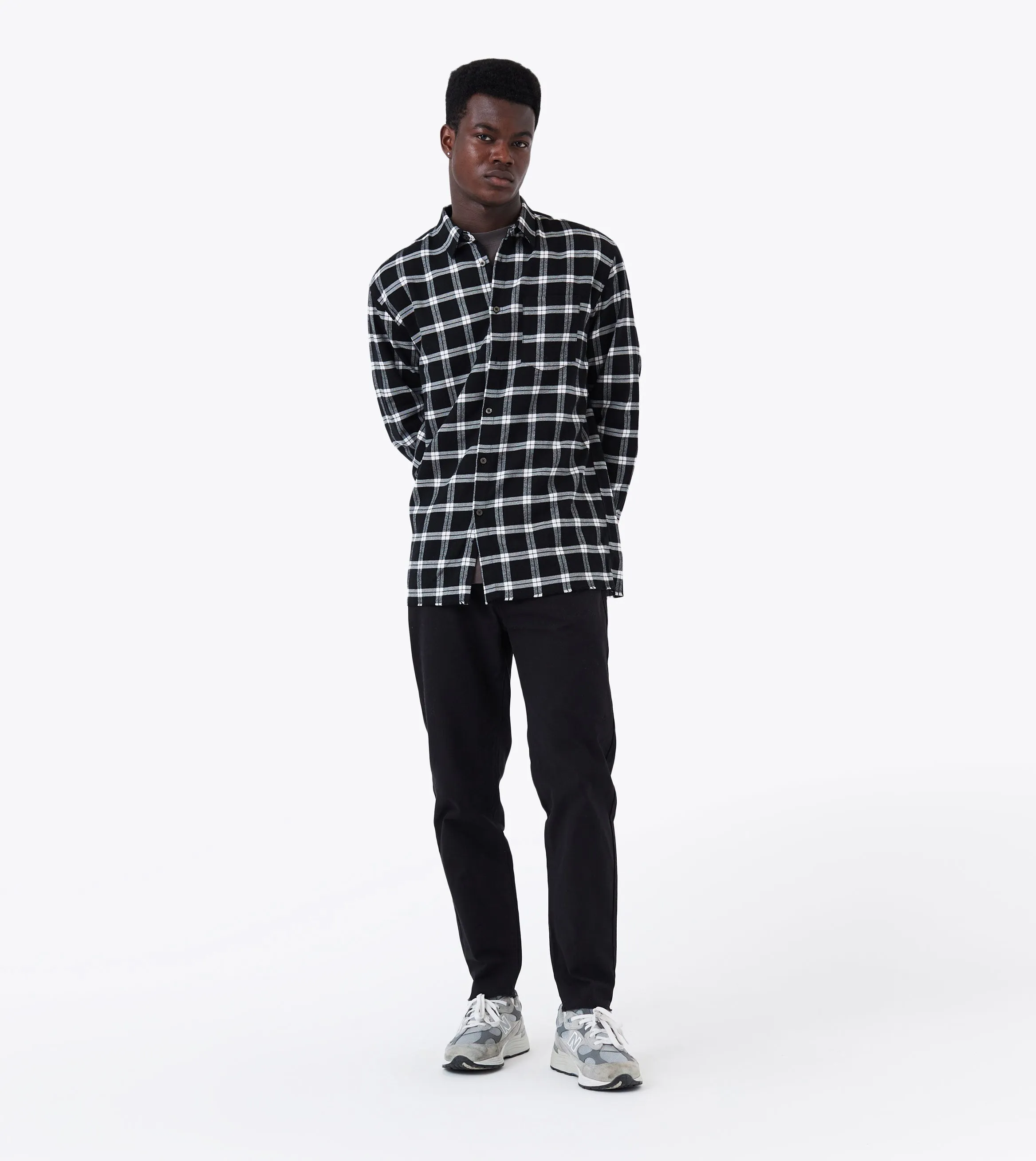 Raw OS Flannel Shirt Black/White
