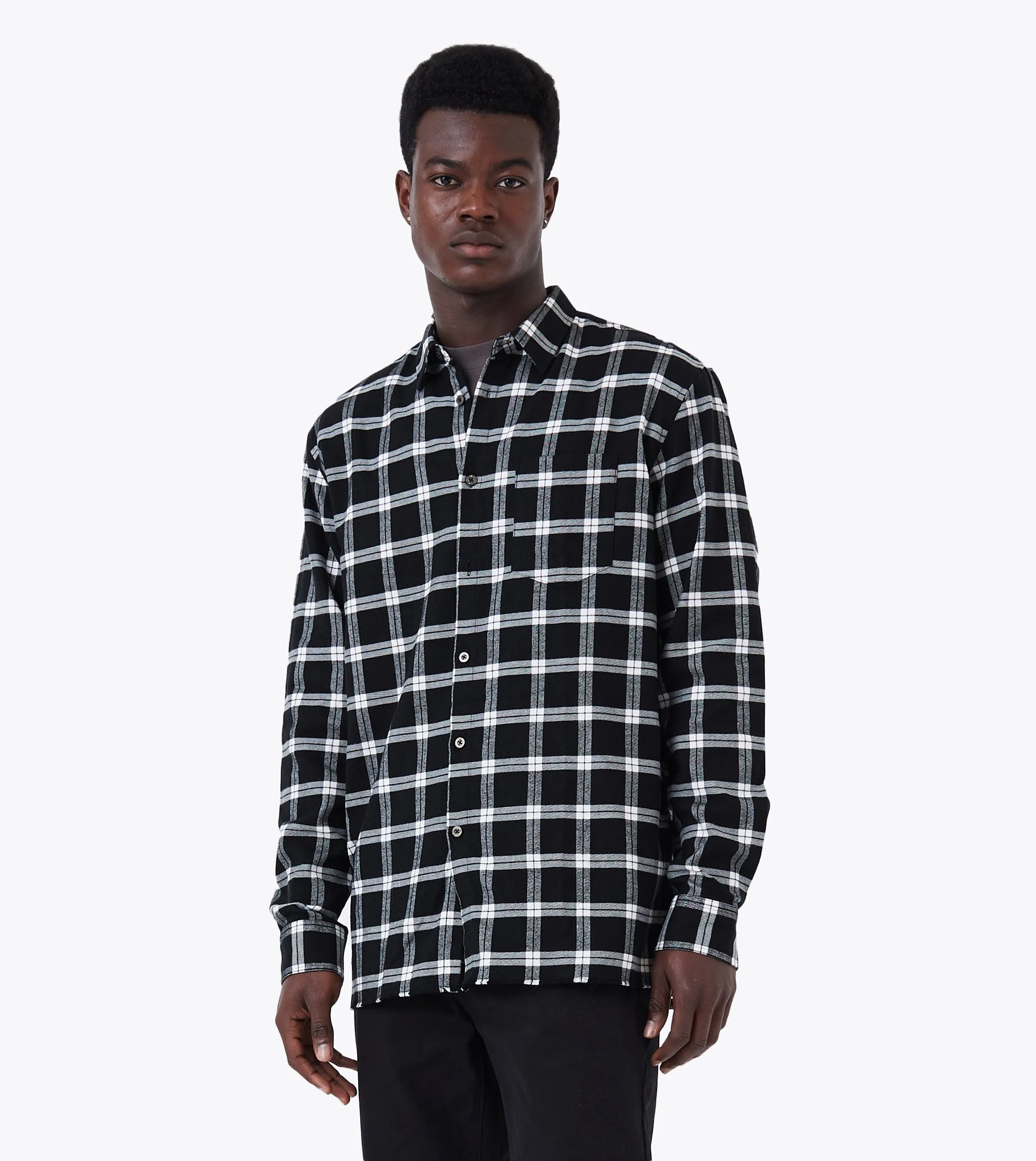 Raw OS Flannel Shirt Black/White