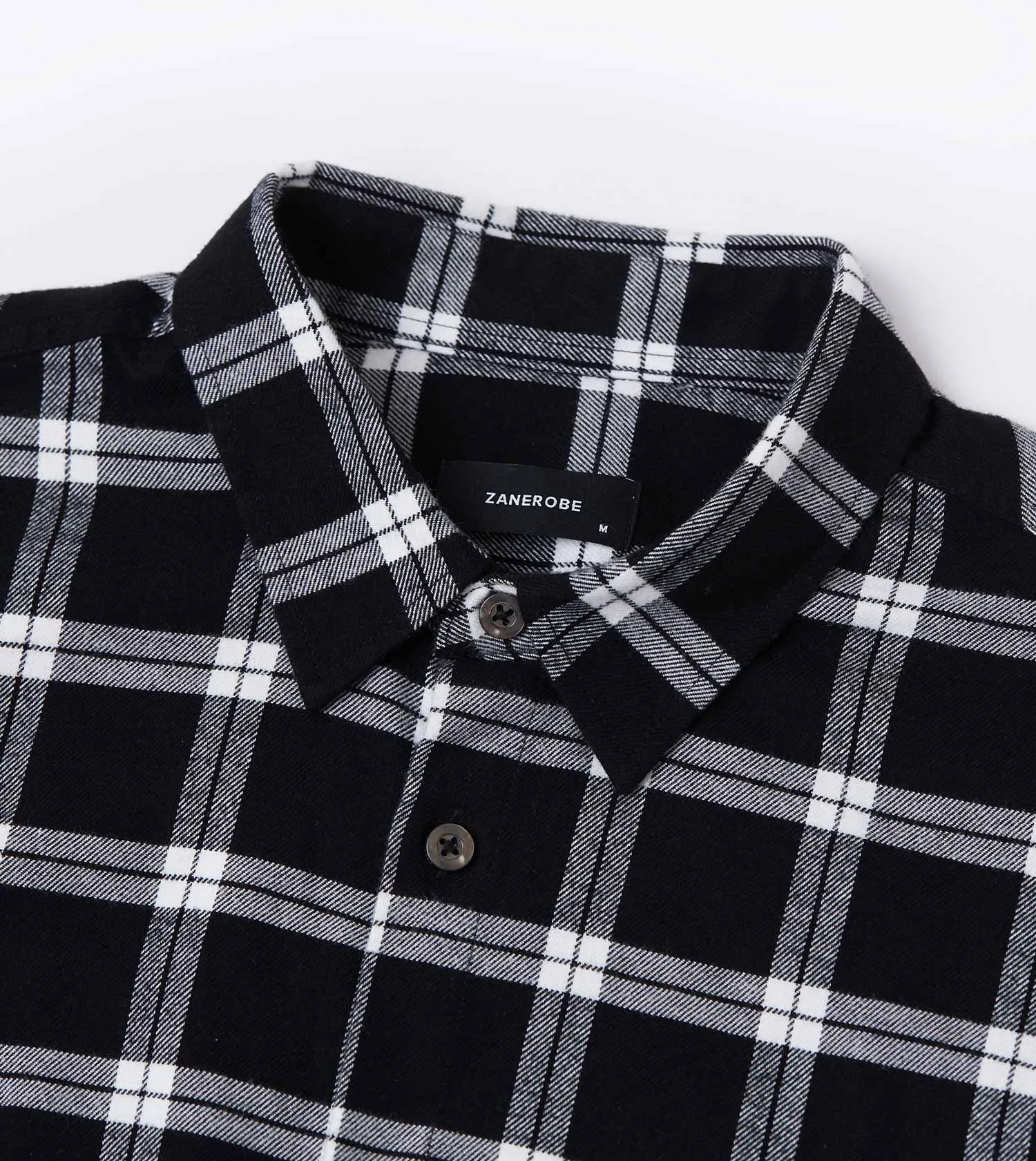 Raw OS Flannel Shirt Black/White