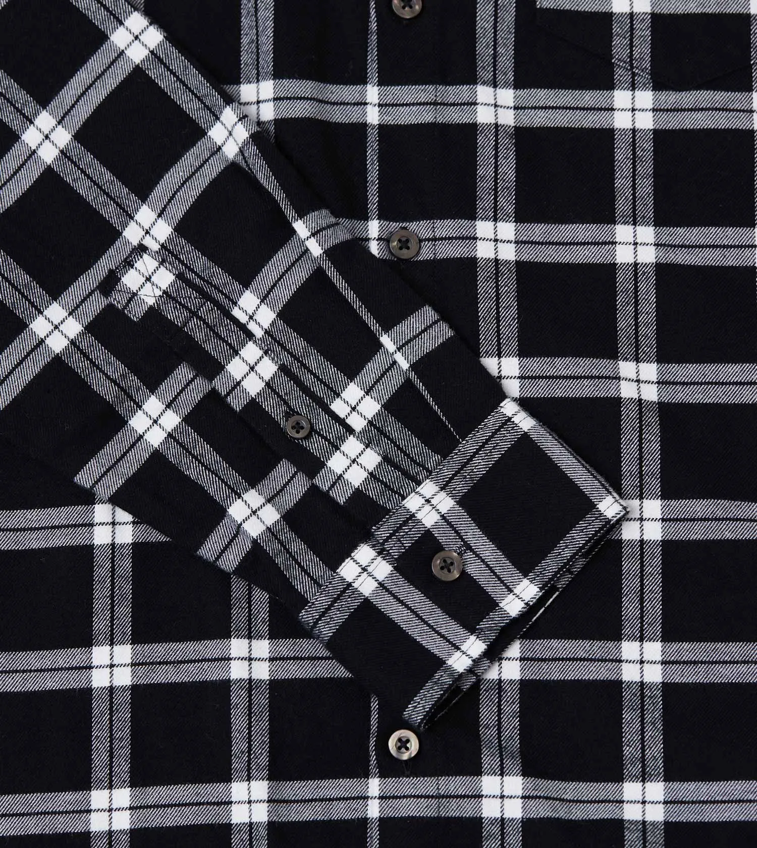 Raw OS Flannel Shirt Black/White