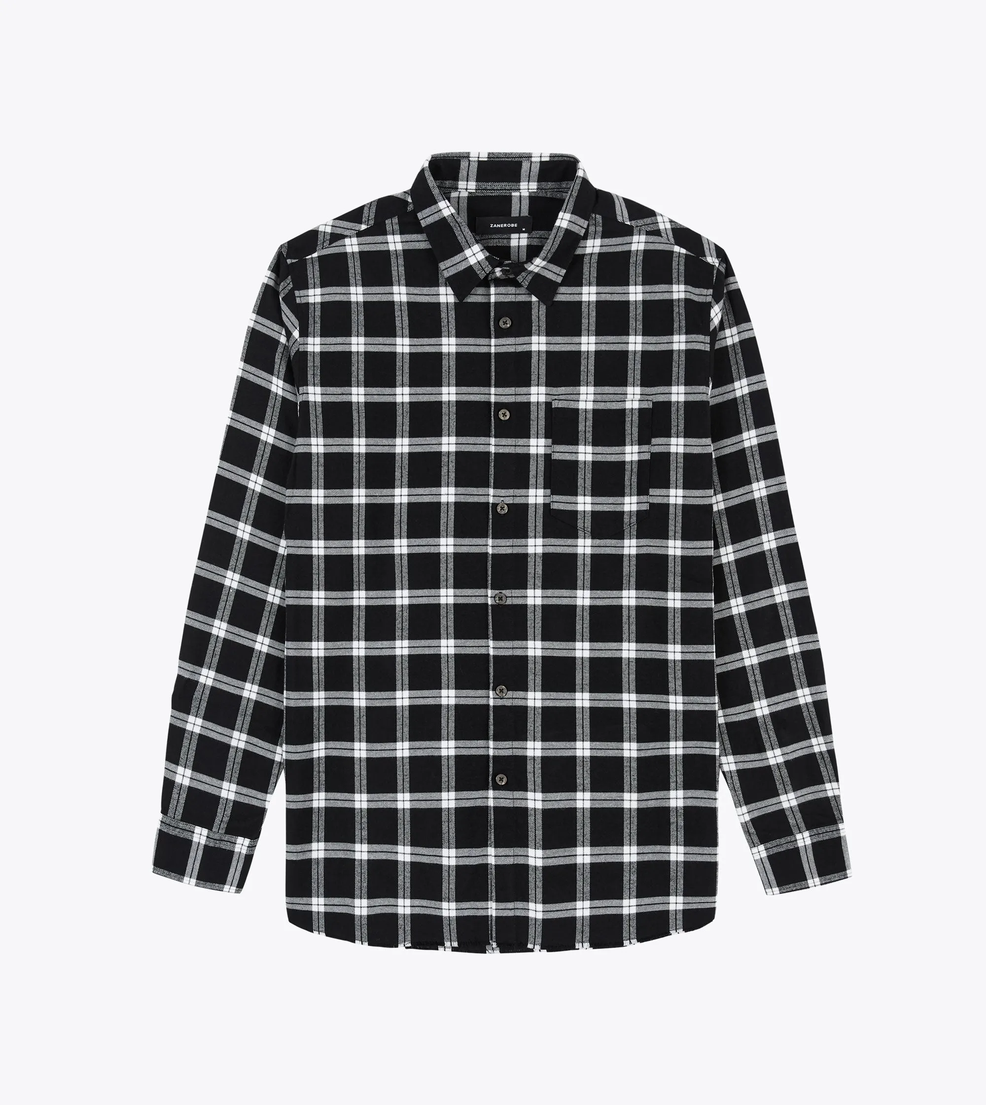 Raw OS Flannel Shirt Black/White