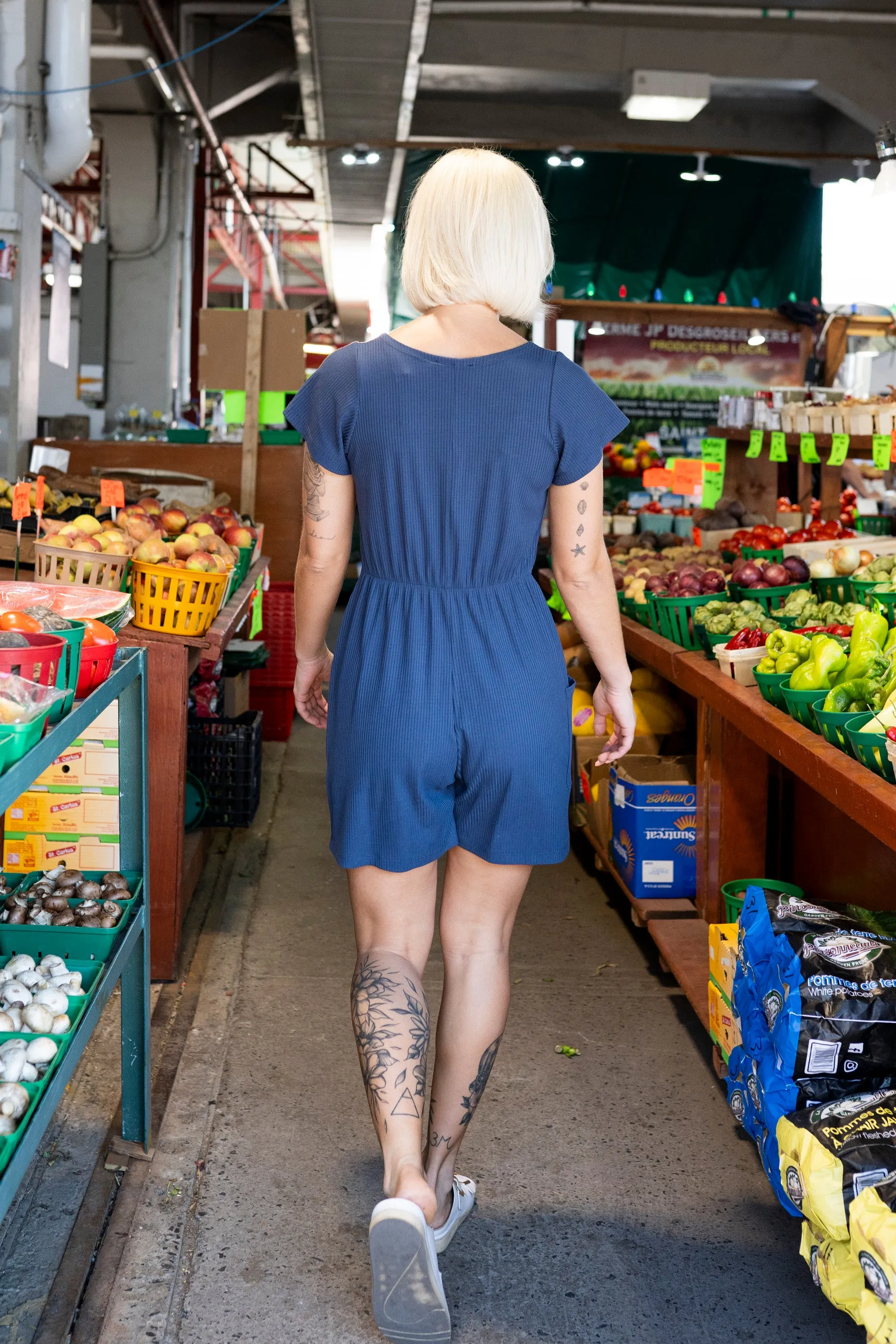 Ribbed romper