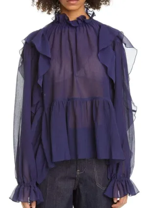 Ruffle Ink Top