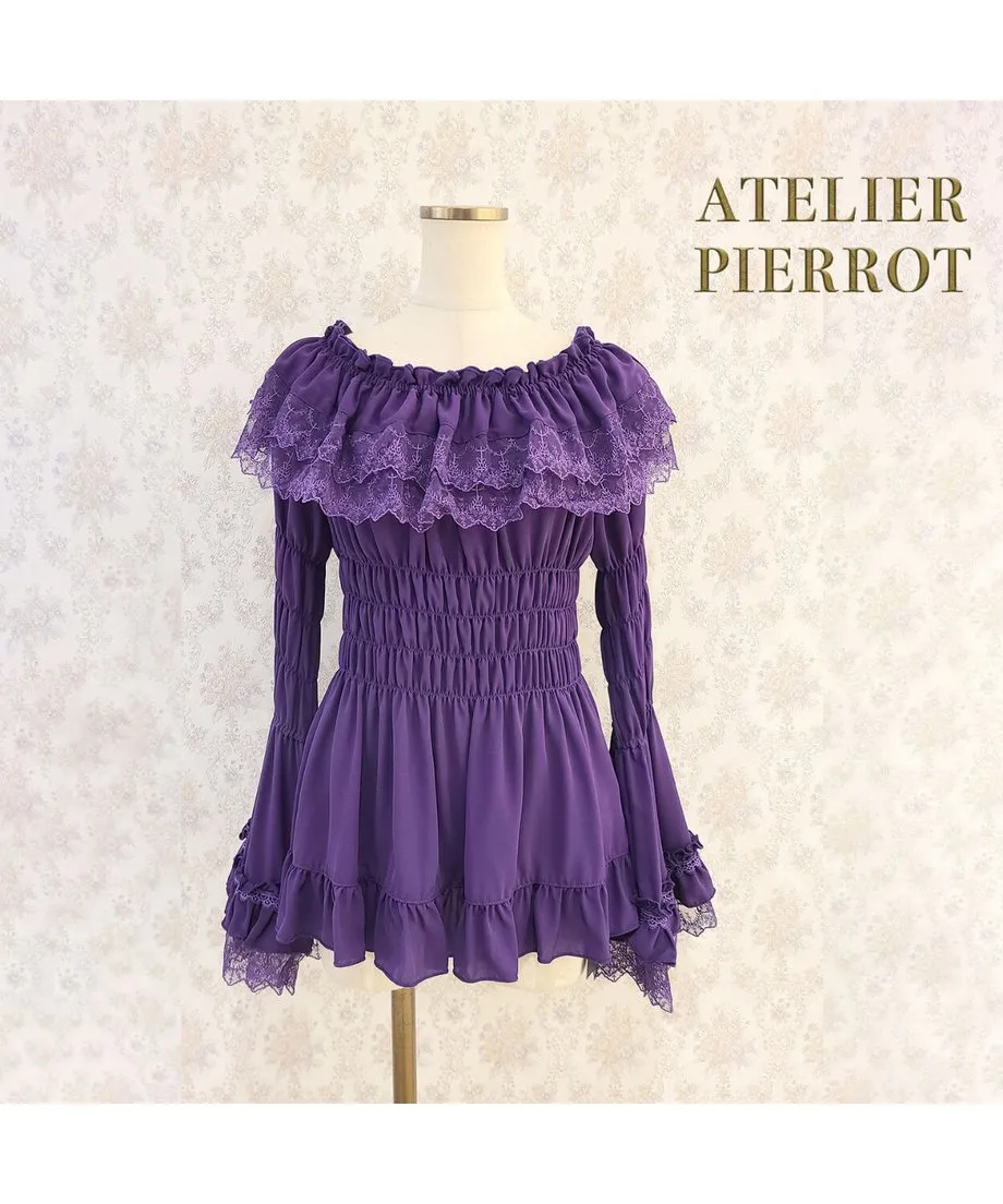Shirring Princess Sleeve Blouse