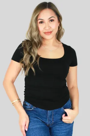SQUARE NECK BASIC TOP