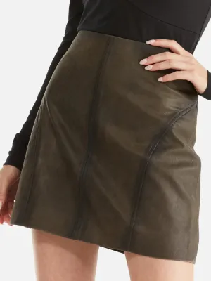 STEVIE WORN LEATHER SKIRT