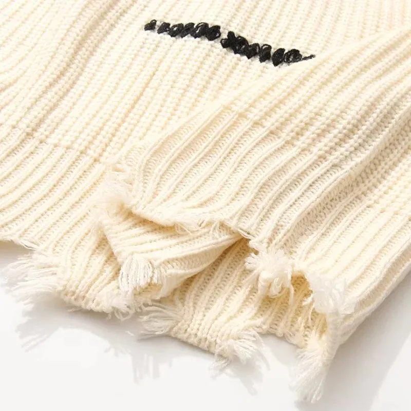 Street Ripped Knit Sweater