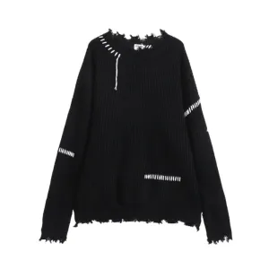 Street Ripped Knit Sweater