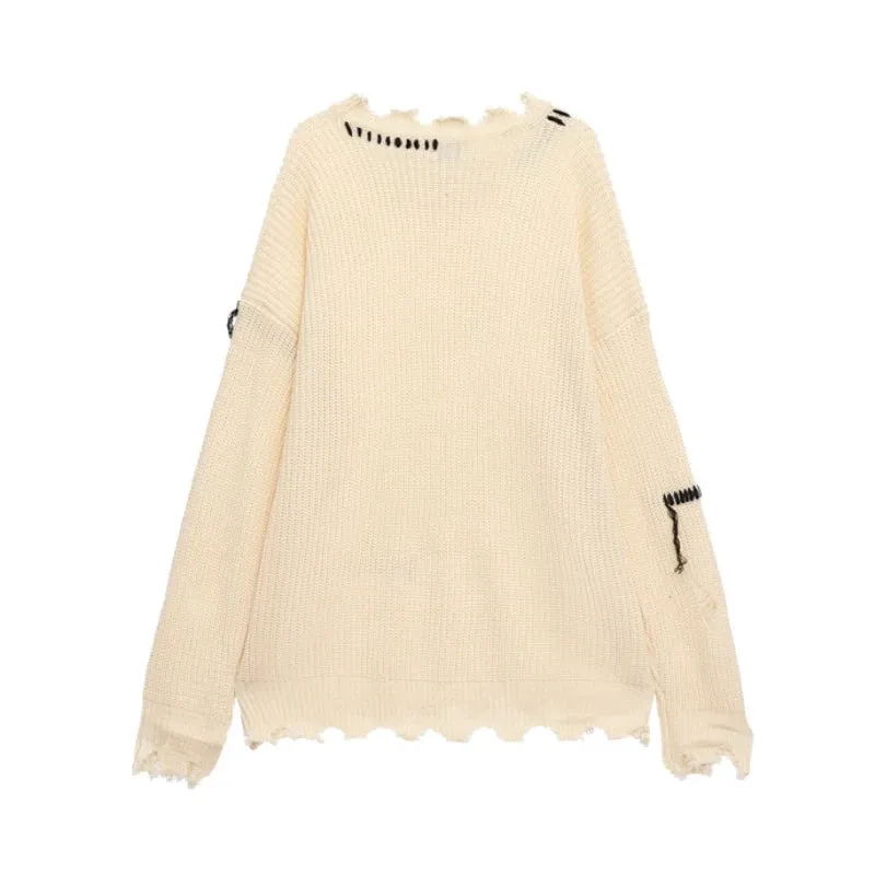 Street Ripped Knit Sweater