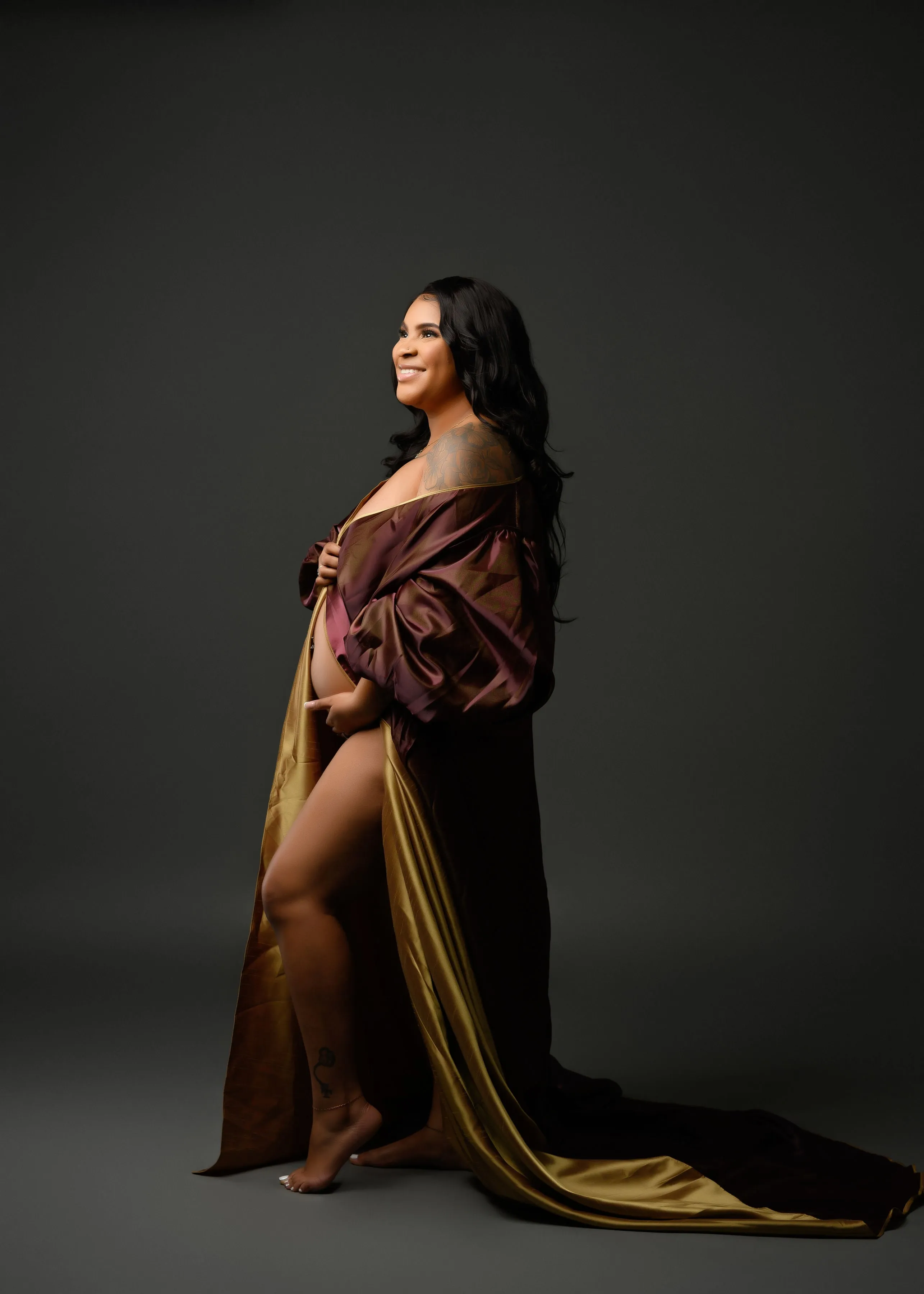 There  She Goes Reversible Robe