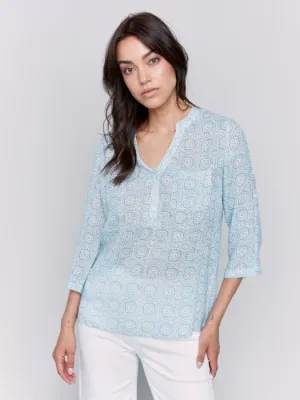 Tiles Cotton Gauze Blouse