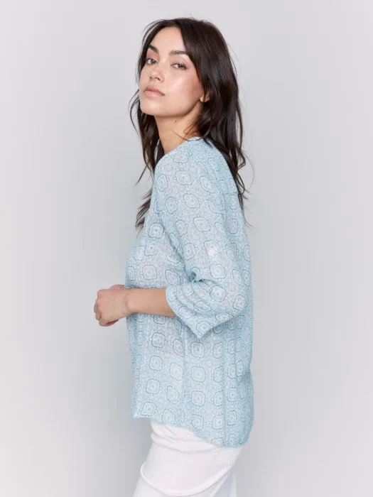 Tiles Cotton Gauze Blouse