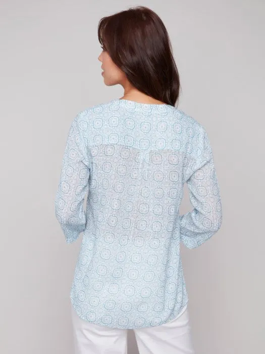 Tiles Cotton Gauze Blouse