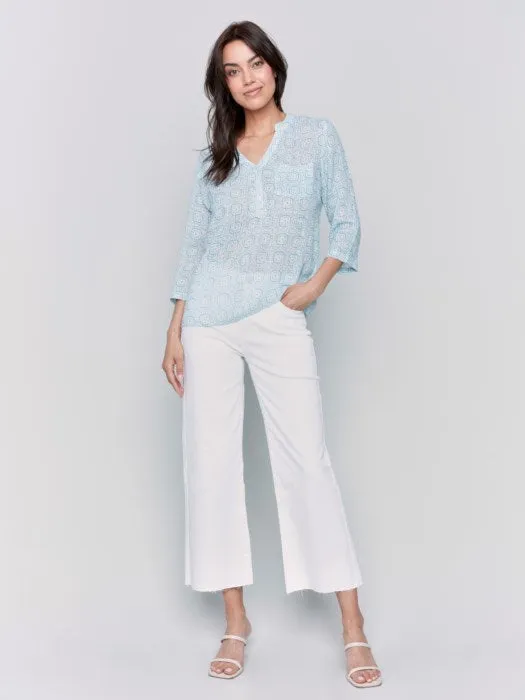 Tiles Cotton Gauze Blouse