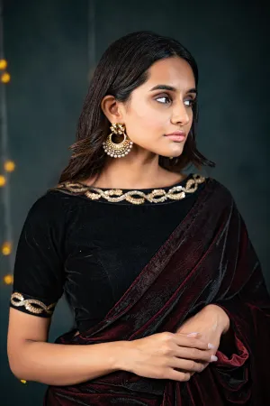Velvet Black Blouse