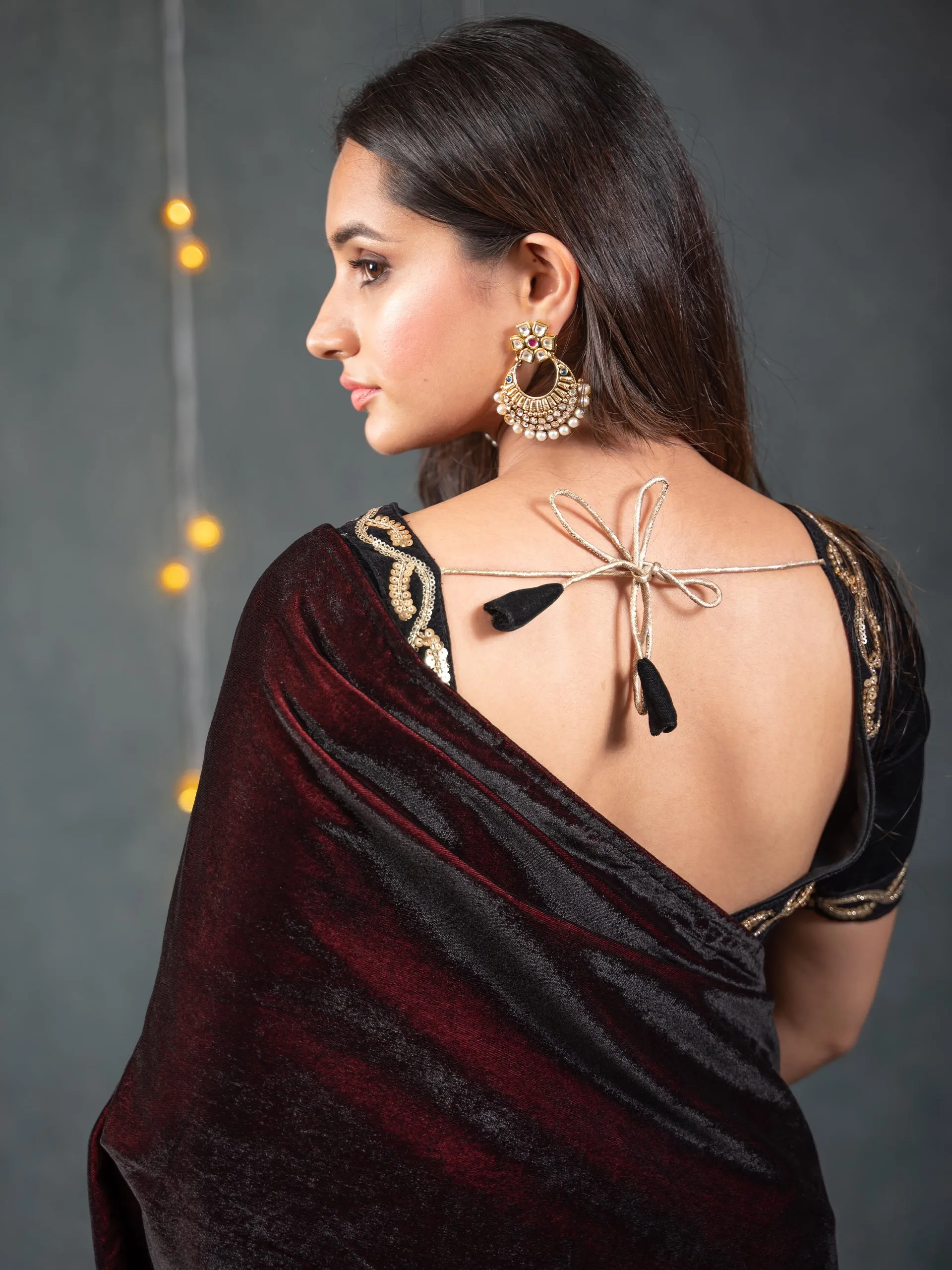 Velvet Black Blouse