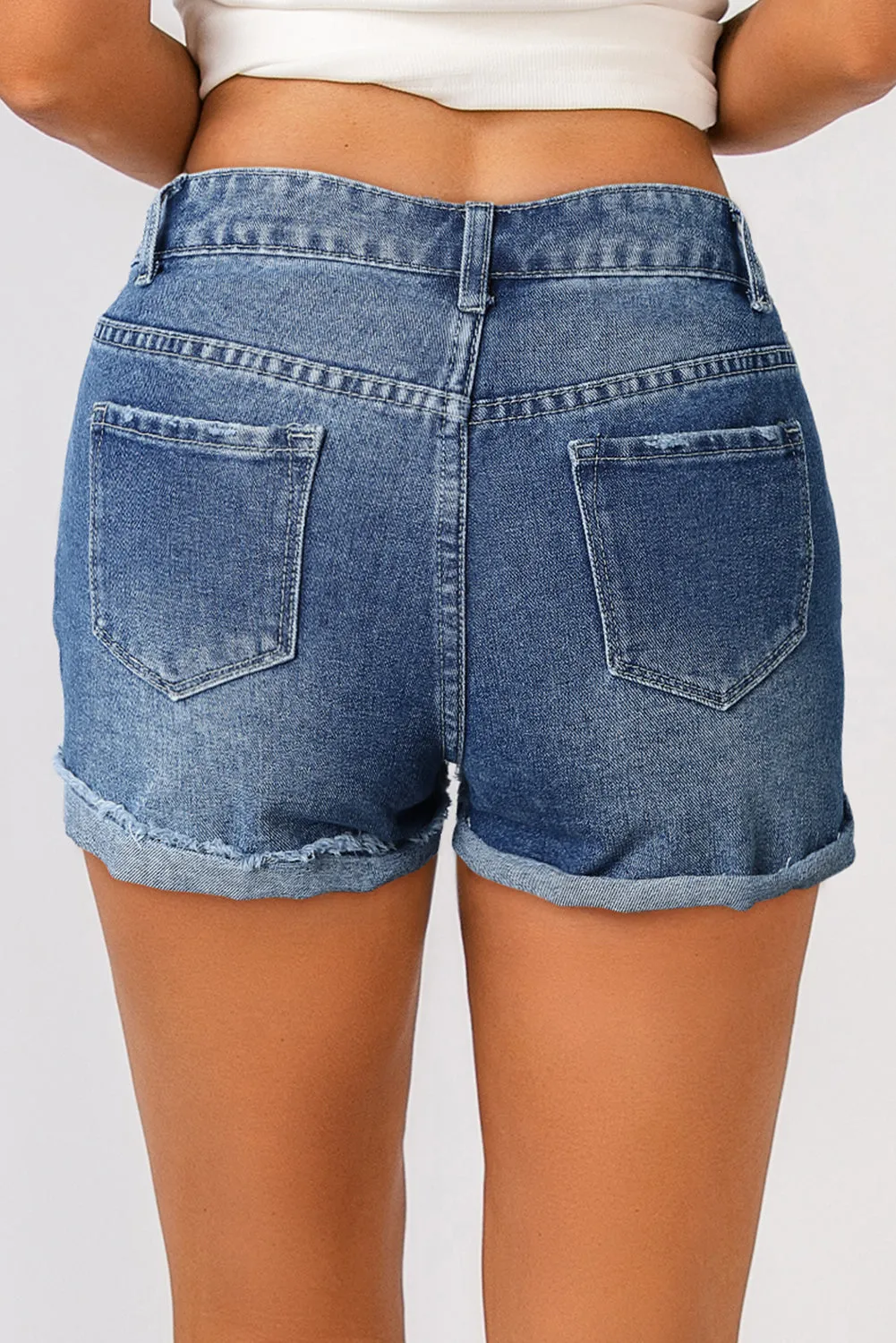 Women's Summer Denim Shorts LGBTQ Rainbow Graffiti Jeans Shorts