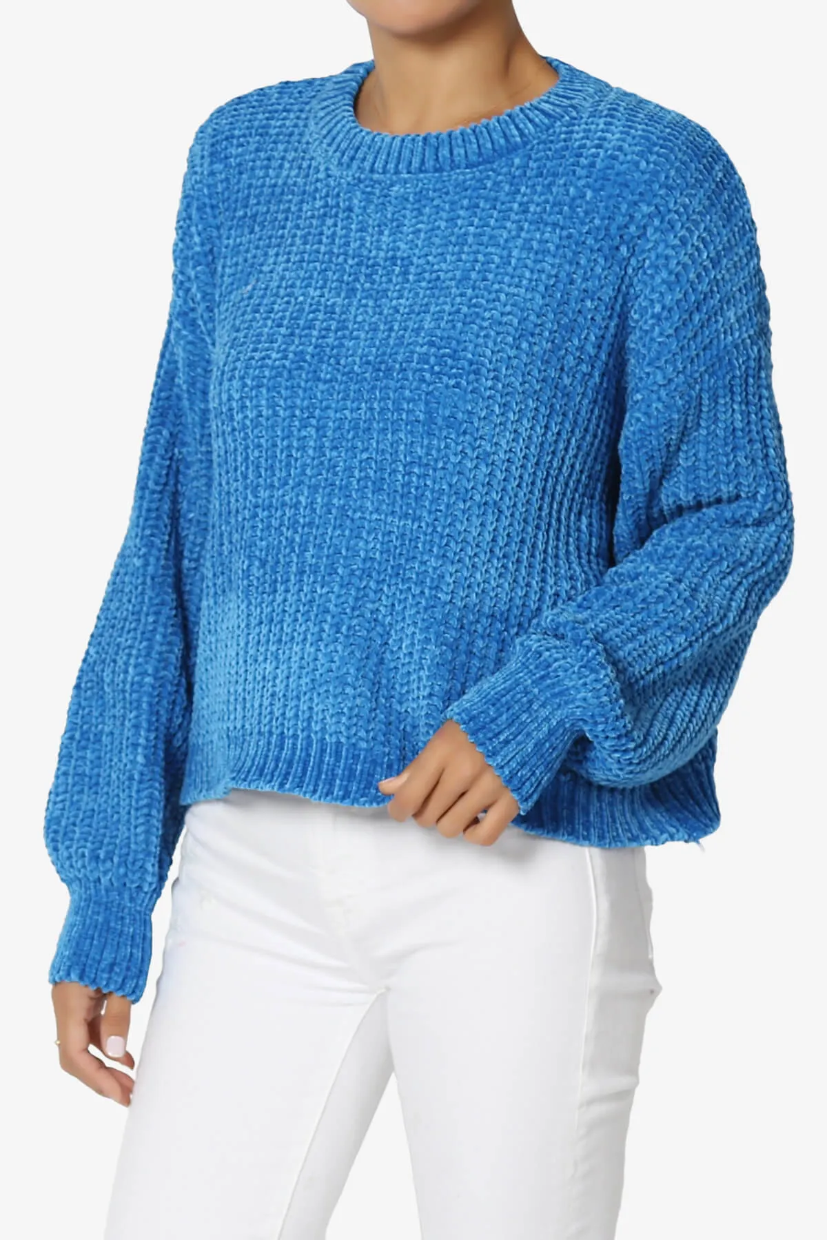 Zeeta Soft Chenille Crop Sweater